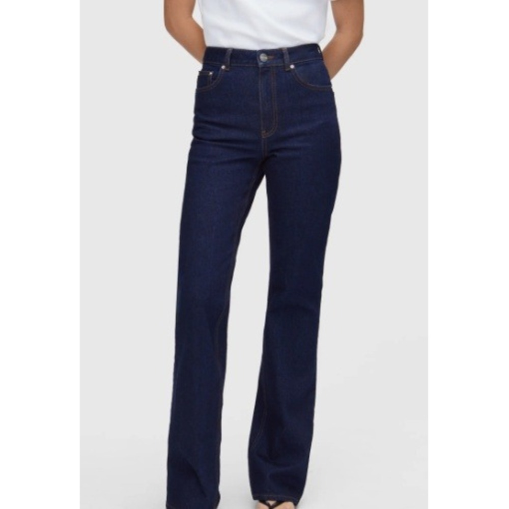 ALIGNE Straight Flare Jeans High Rise Indigo Blue Size‎ 25